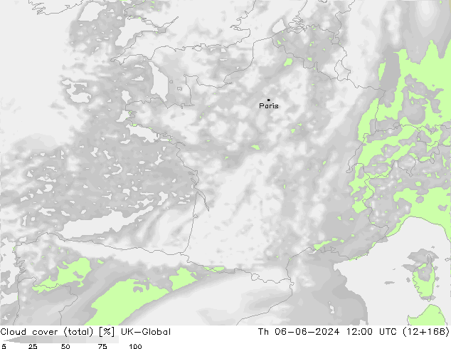 Wolken (gesamt) UK-Global Do 06.06.2024 12 UTC