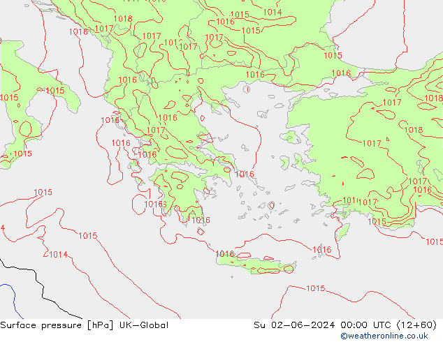 Luchtdruk (Grond) UK-Global zo 02.06.2024 00 UTC