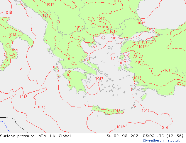 pressão do solo UK-Global Dom 02.06.2024 06 UTC