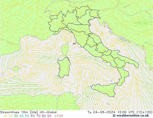 Streamlines 10m UK-Global Tu 04.06.2024 12 UTC