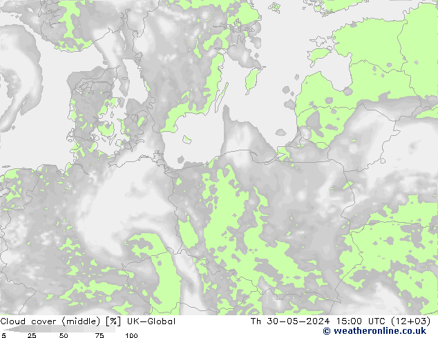 Cloud cover (middle) UK-Global Th 30.05.2024 15 UTC