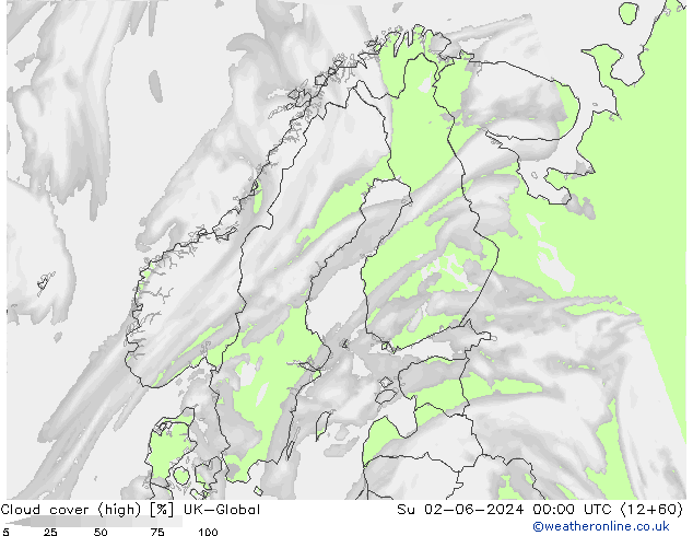 Nuages (élevé) UK-Global dim 02.06.2024 00 UTC