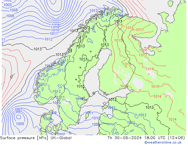 Luchtdruk (Grond) UK-Global do 30.05.2024 18 UTC