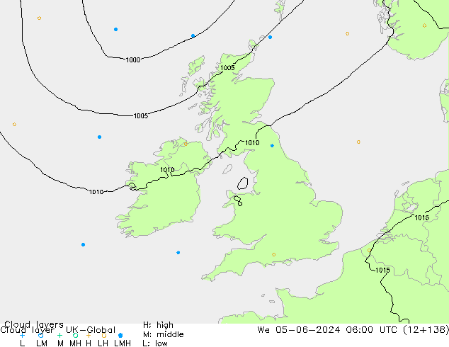 Cloud layer UK-Global Qua 05.06.2024 06 UTC