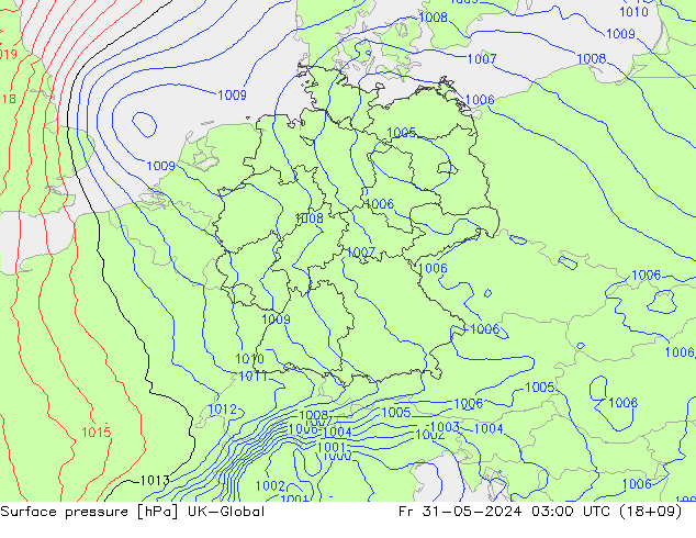 pression de l'air UK-Global ven 31.05.2024 03 UTC