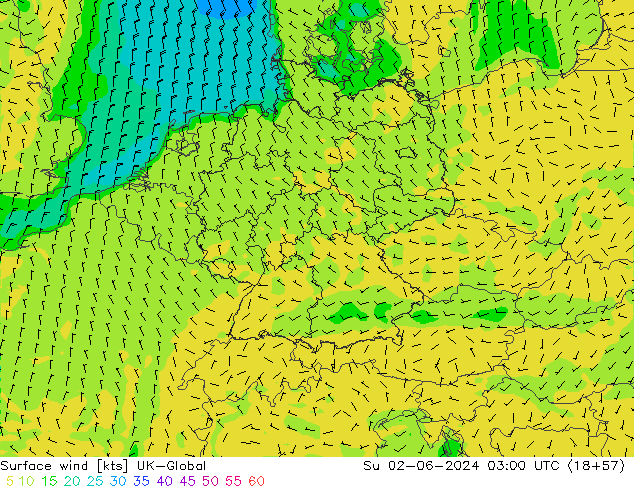 Surface wind UK-Global Su 02.06.2024 03 UTC