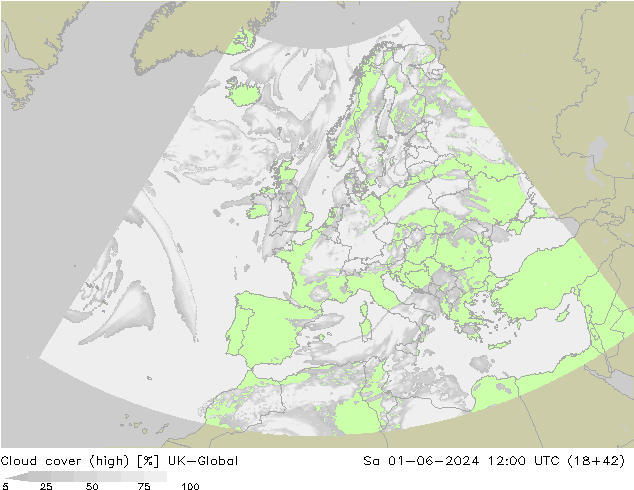 Cloud cover (high) UK-Global Sa 01.06.2024 12 UTC