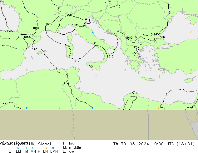 Cloud layer UK-Global Th 30.05.2024 19 UTC