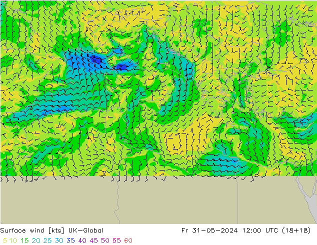 ветер 10 m UK-Global пт 31.05.2024 12 UTC