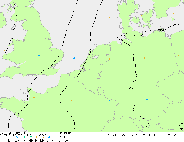 Cloud layer UK-Global пт 31.05.2024 18 UTC