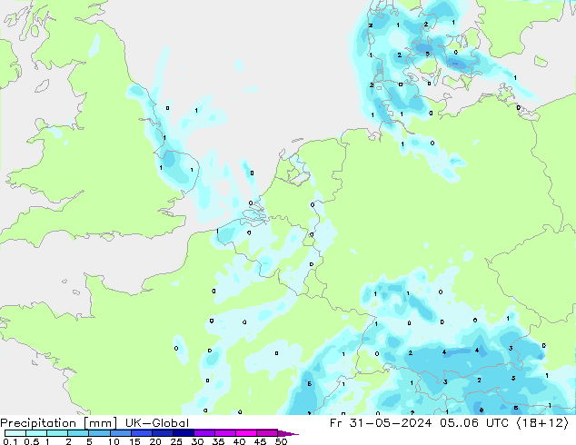 Neerslag UK-Global vr 31.05.2024 06 UTC