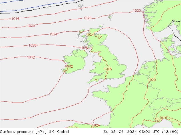 Luchtdruk (Grond) UK-Global zo 02.06.2024 06 UTC