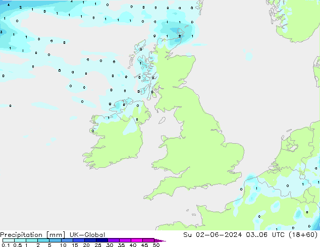 Yağış UK-Global Paz 02.06.2024 06 UTC