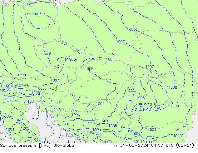 pression de l'air UK-Global ven 31.05.2024 01 UTC