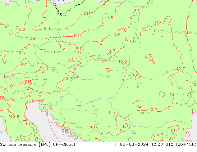 приземное давление UK-Global чт 06.06.2024 12 UTC