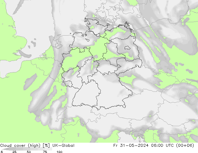 Wolken (hohe) UK-Global Fr 31.05.2024 06 UTC