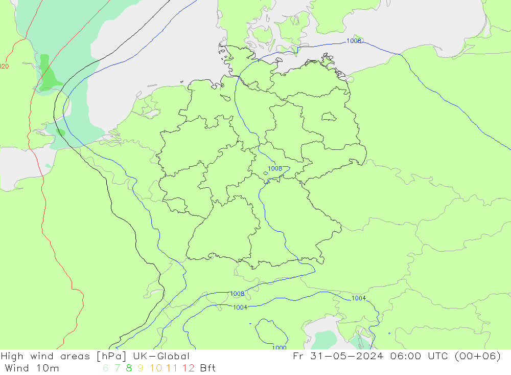High wind areas UK-Global vie 31.05.2024 06 UTC