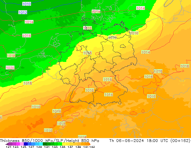Thck 850-1000 hPa UK-Global Qui 06.06.2024 18 UTC