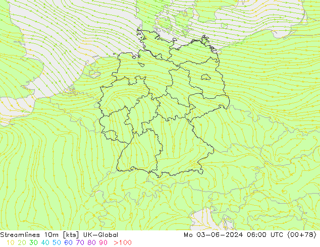 Streamlines 10m UK-Global Po 03.06.2024 06 UTC