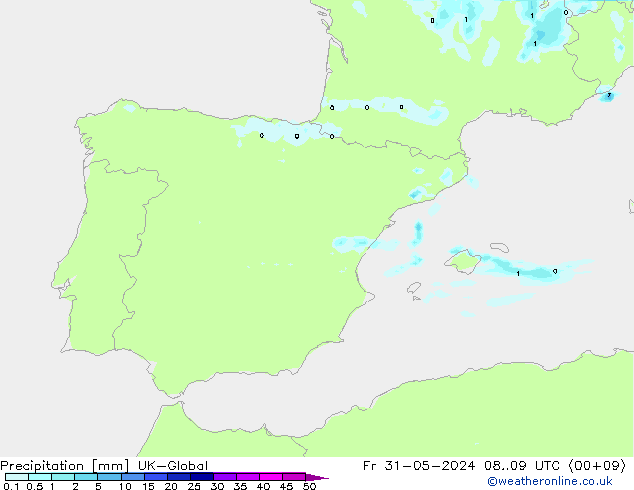 Yağış UK-Global Cu 31.05.2024 09 UTC