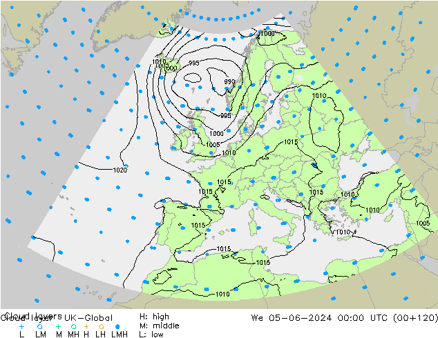 Cloud layer UK-Global We 05.06.2024 00 UTC