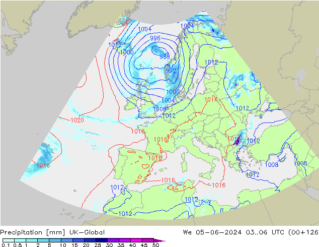 Precipitation UK-Global We 05.06.2024 06 UTC