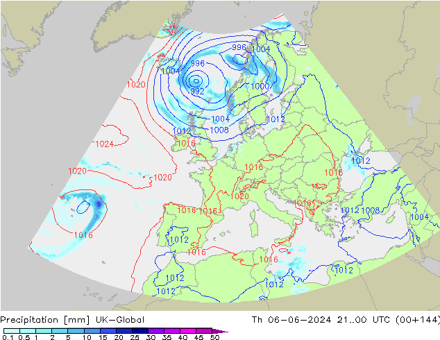 осадки UK-Global чт 06.06.2024 00 UTC