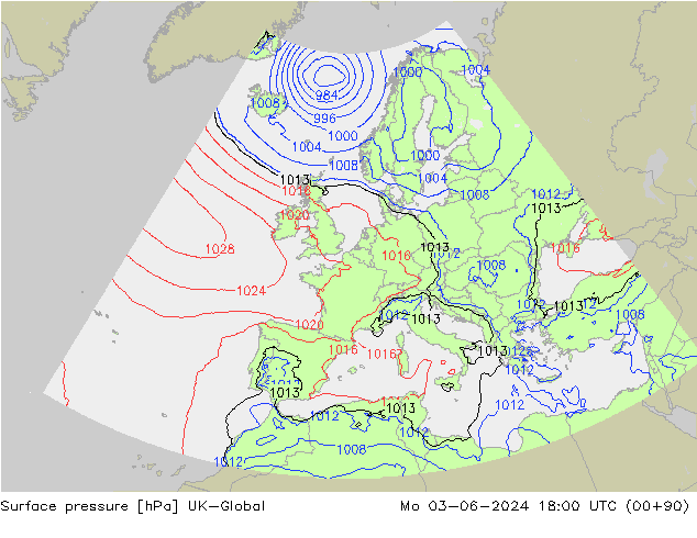 Luchtdruk (Grond) UK-Global ma 03.06.2024 18 UTC