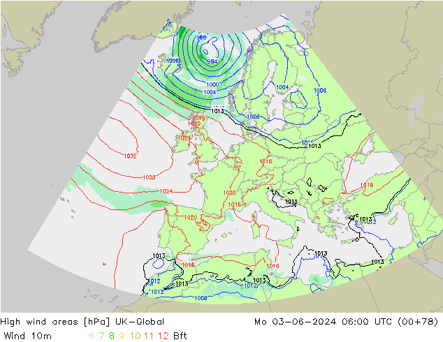 yüksek rüzgarlı alanlar UK-Global Pzt 03.06.2024 06 UTC