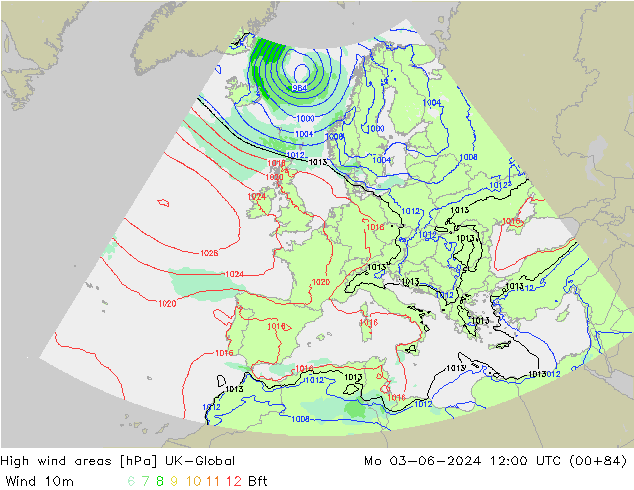 High wind areas UK-Global  03.06.2024 12 UTC