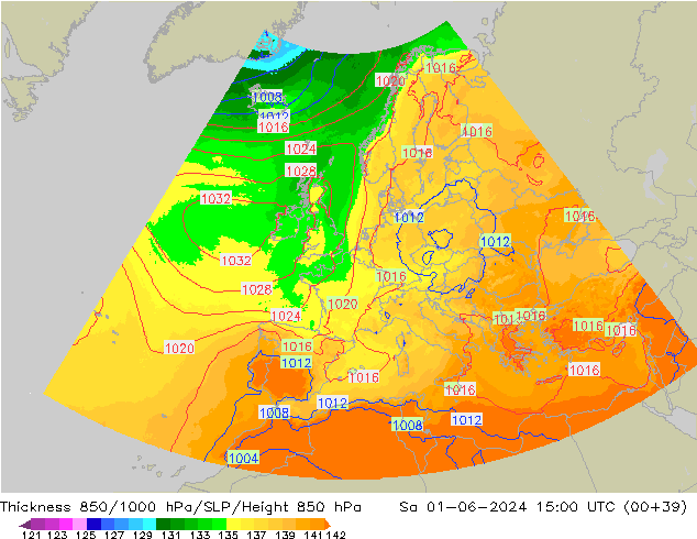 Thck 850-1000 hPa UK-Global Sáb 01.06.2024 15 UTC