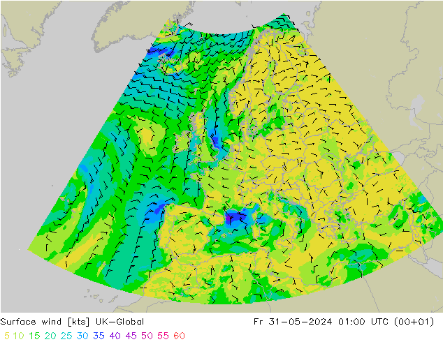 Surface wind UK-Global Fr 31.05.2024 01 UTC