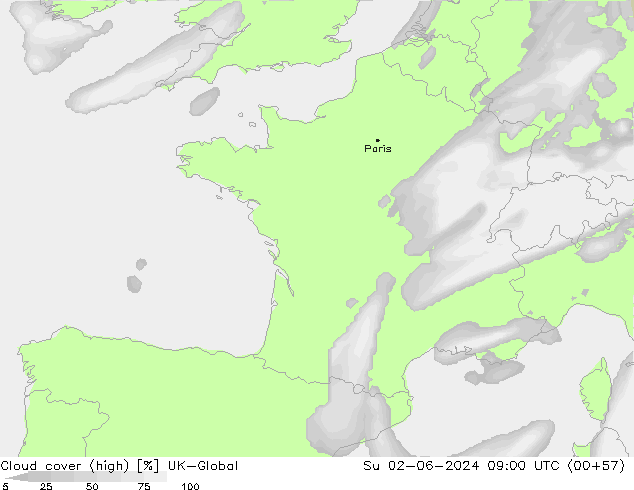 Nuages (élevé) UK-Global dim 02.06.2024 09 UTC