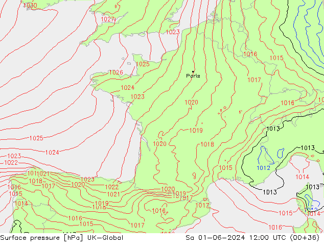 Yer basıncı UK-Global Cts 01.06.2024 12 UTC