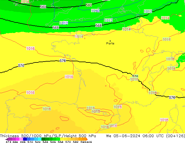 Thck 500-1000hPa UK-Global  05.06.2024 06 UTC