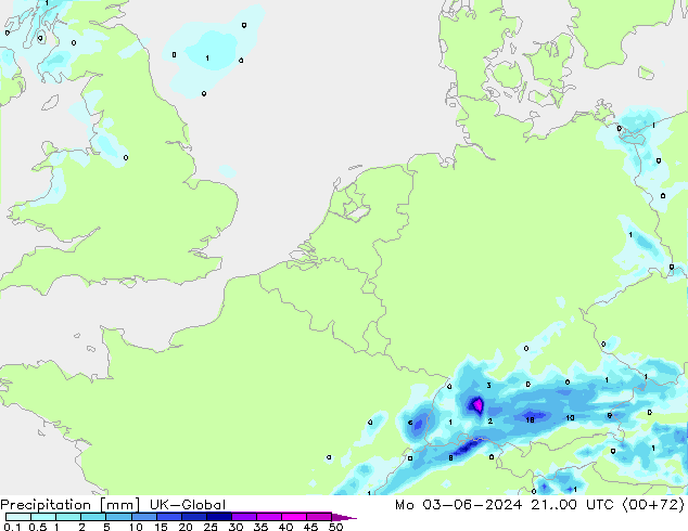 Neerslag UK-Global ma 03.06.2024 00 UTC