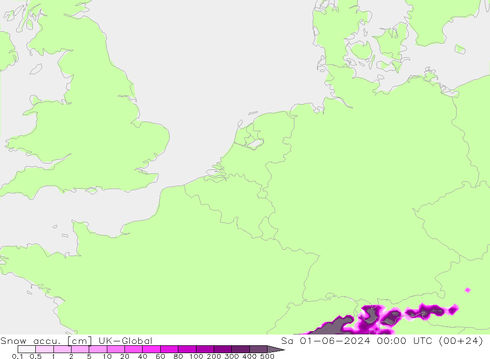 Глубина снега UK-Global сб 01.06.2024 00 UTC