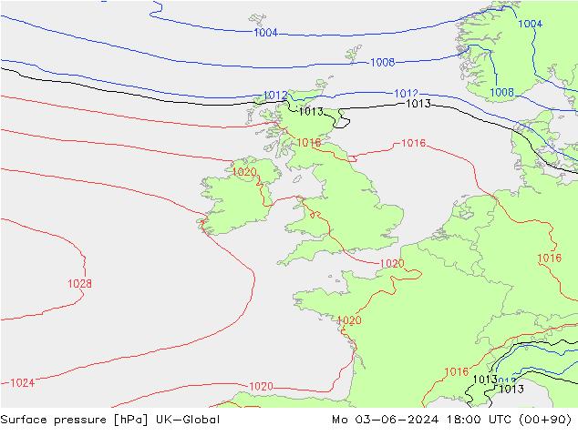 Yer basıncı UK-Global Pzt 03.06.2024 18 UTC