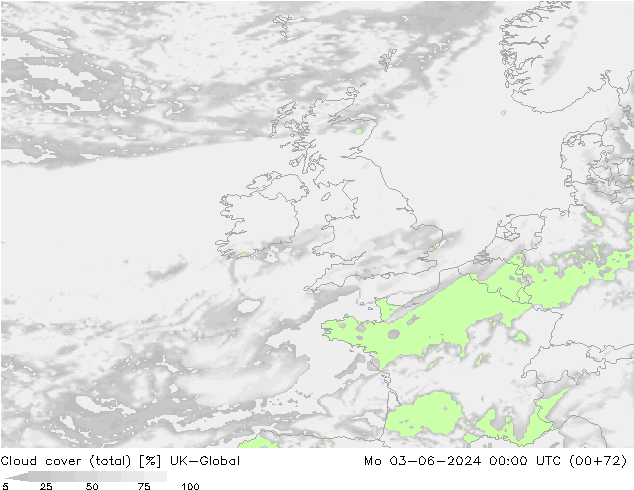 Wolken (gesamt) UK-Global Mo 03.06.2024 00 UTC