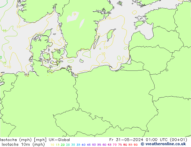 Isotachen (mph) UK-Global vr 31.05.2024 01 UTC