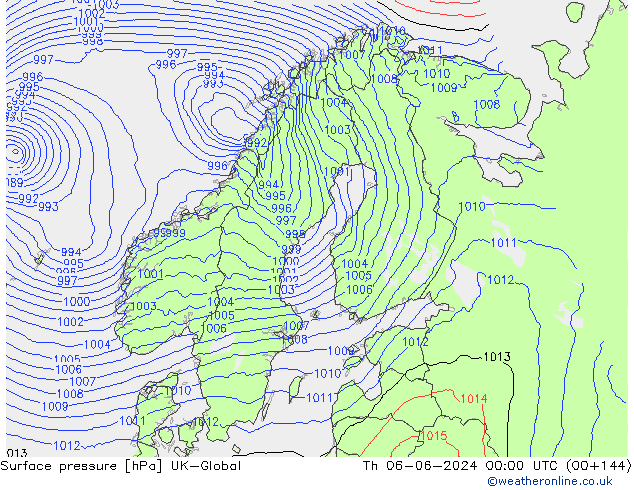 Luchtdruk (Grond) UK-Global do 06.06.2024 00 UTC