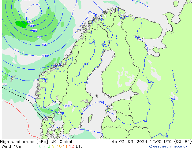 High wind areas UK-Global Mo 03.06.2024 12 UTC