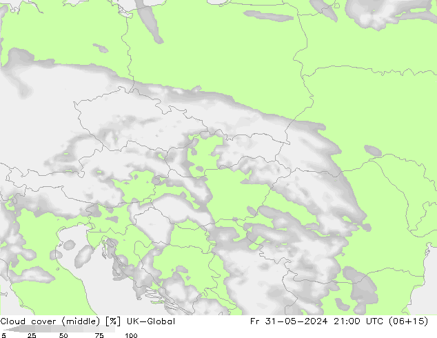 Cloud cover (middle) UK-Global Fr 31.05.2024 21 UTC