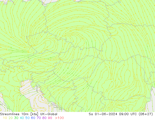 Rüzgar 10m UK-Global Cts 01.06.2024 09 UTC