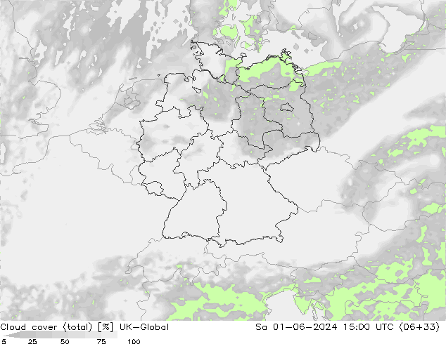 zachmurzenie (suma) UK-Global so. 01.06.2024 15 UTC