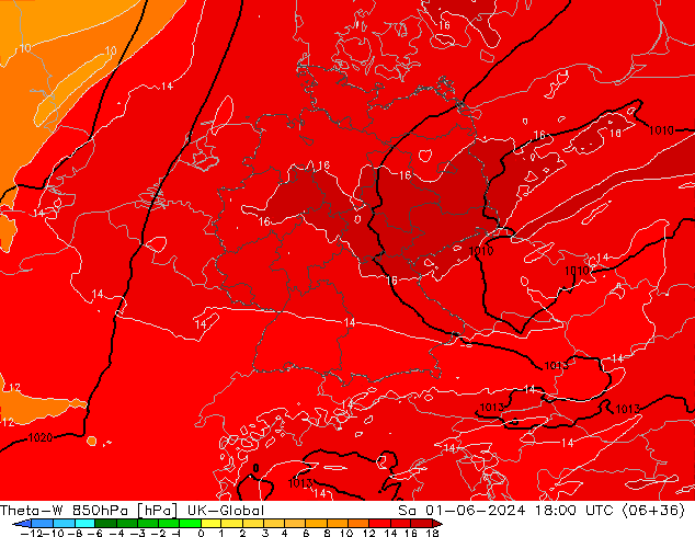 Theta-W 850hPa UK-Global So 01.06.2024 18 UTC