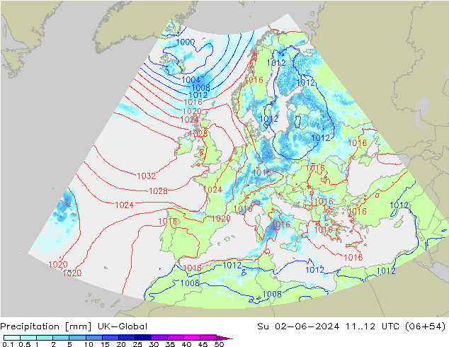 Niederschlag UK-Global So 02.06.2024 12 UTC