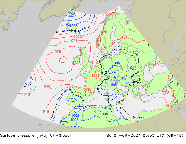 Surface pressure UK-Global Sa 01.06.2024 00 UTC