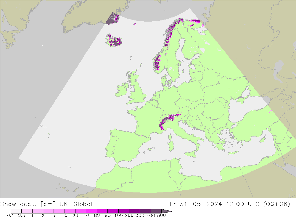 Глубина снега UK-Global пт 31.05.2024 12 UTC
