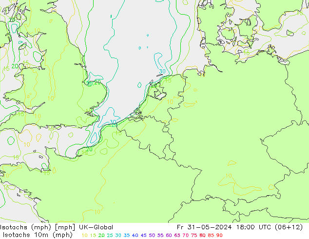 Isotachs (mph) UK-Global Pá 31.05.2024 18 UTC